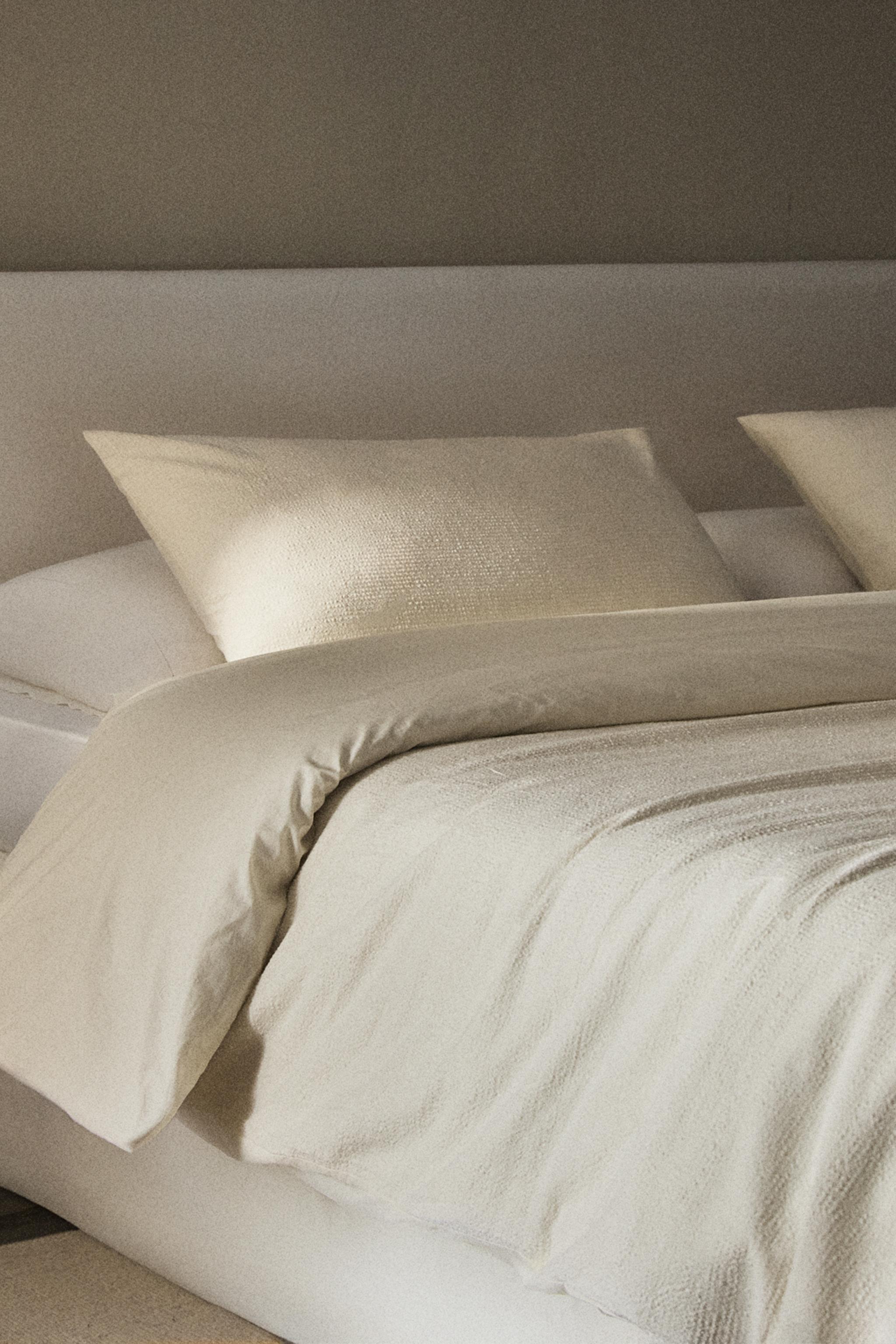 TEXTURED COTTON DUVET COVER